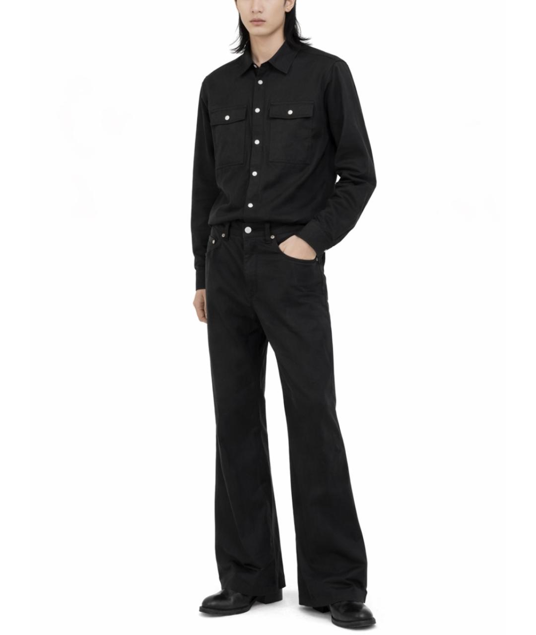 RICK OWENS Черные повседневные брюки, фото 2