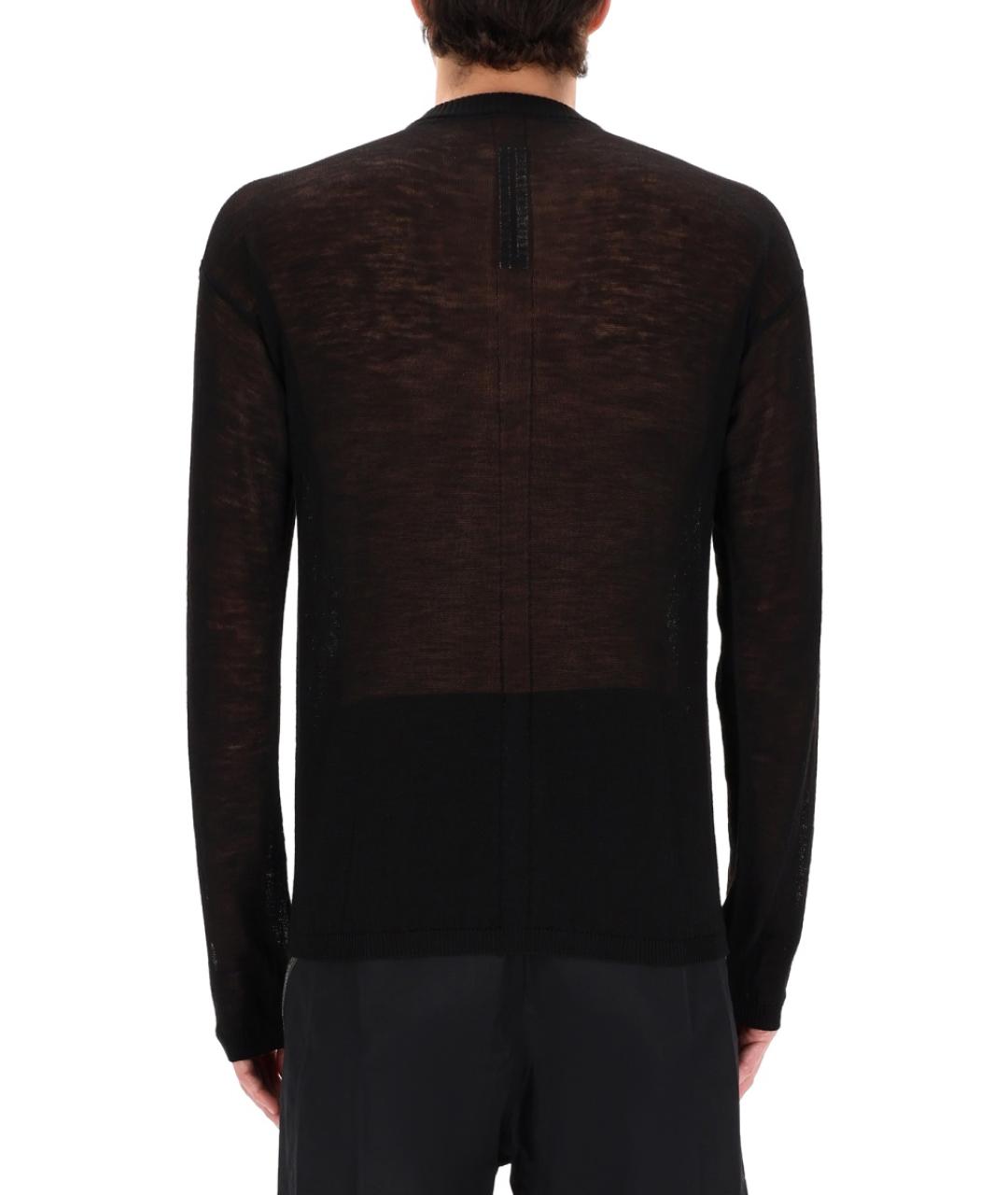 RICK OWENS Черный шерстяной джемпер / свитер, фото 4