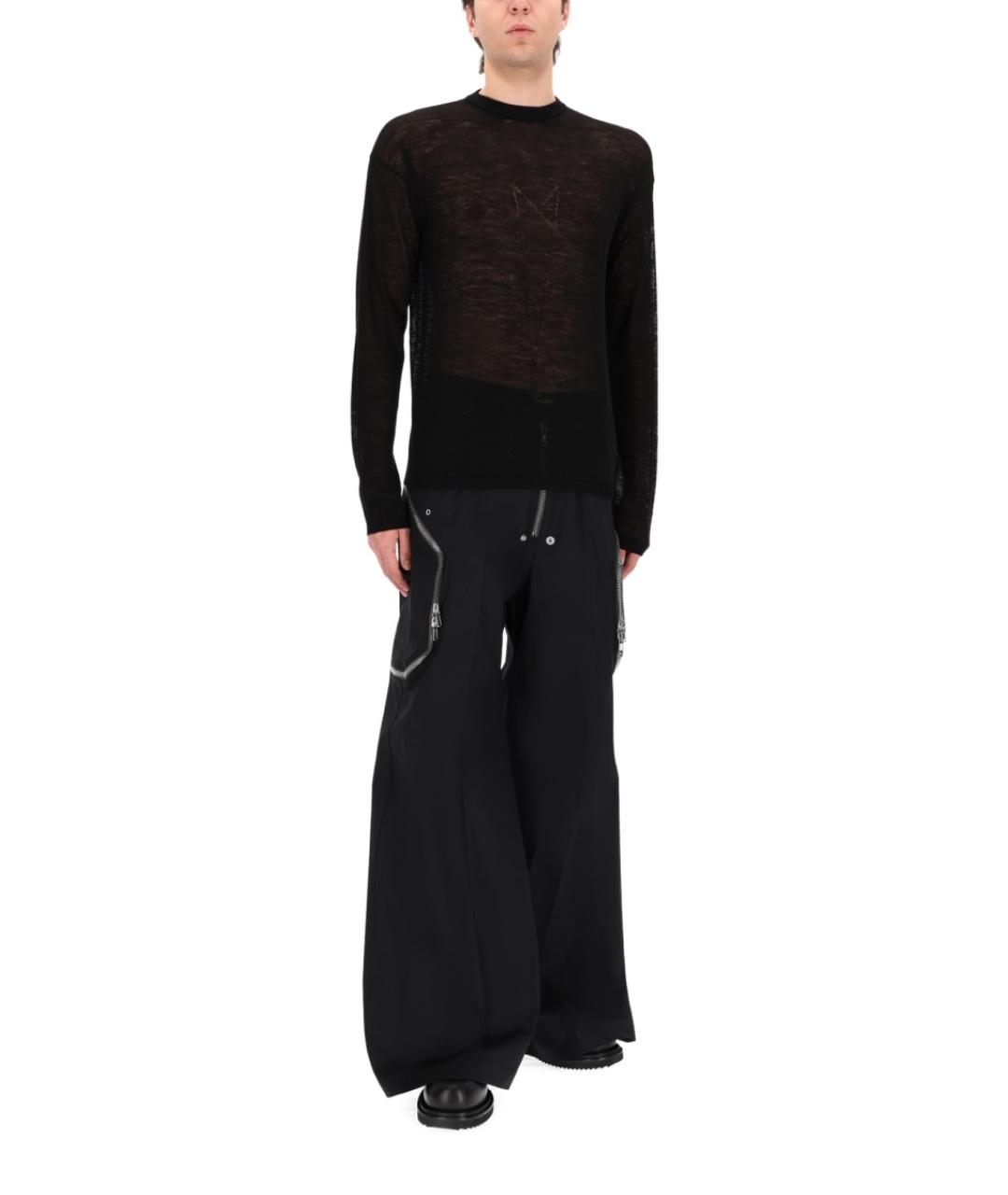 RICK OWENS Черный шерстяной джемпер / свитер, фото 2