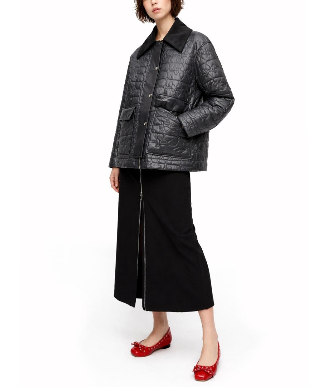 GANNI Черная полиамидовая куртка, фото 2