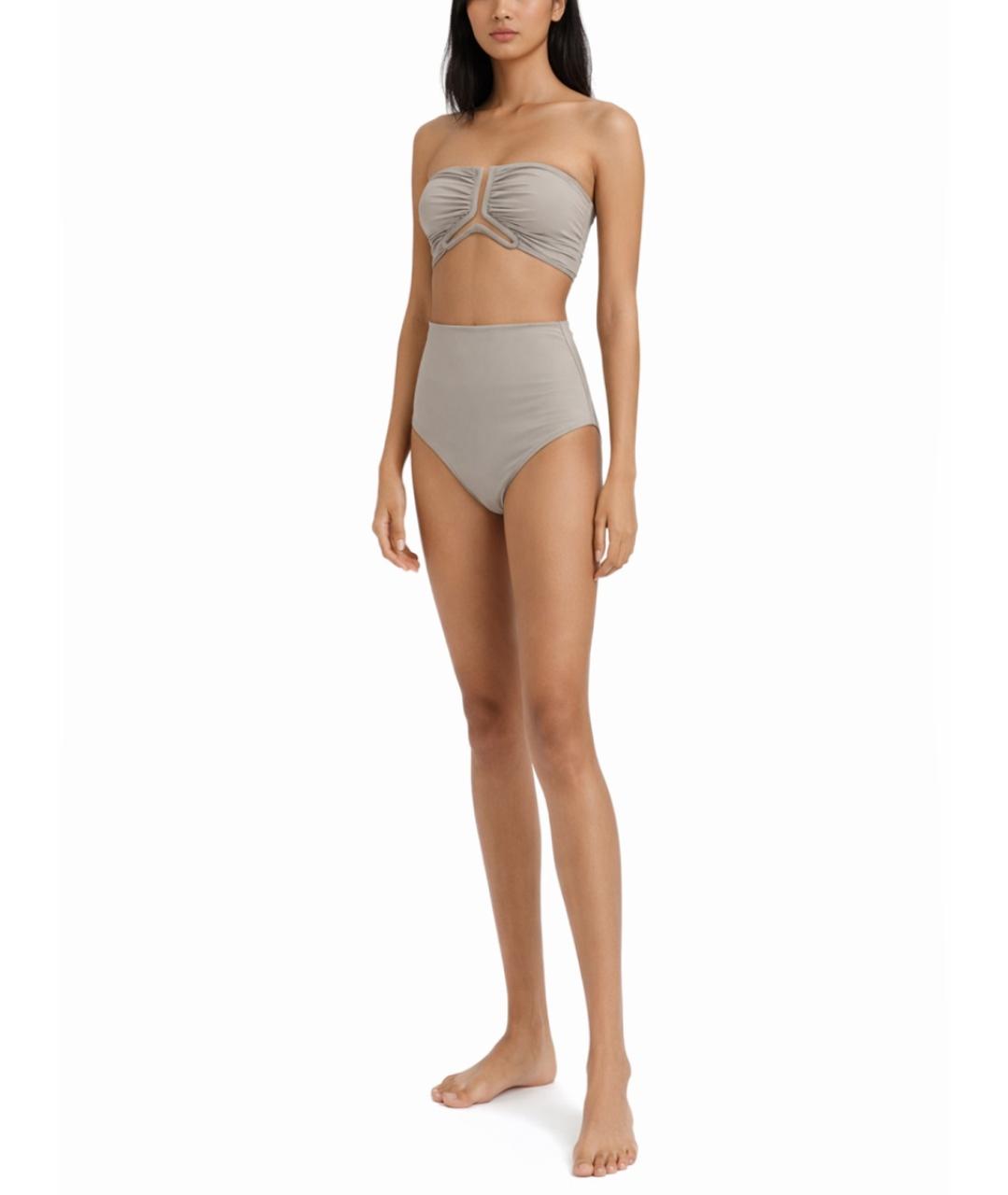 RICK OWENS Серый полиамидовый купальник, фото 2