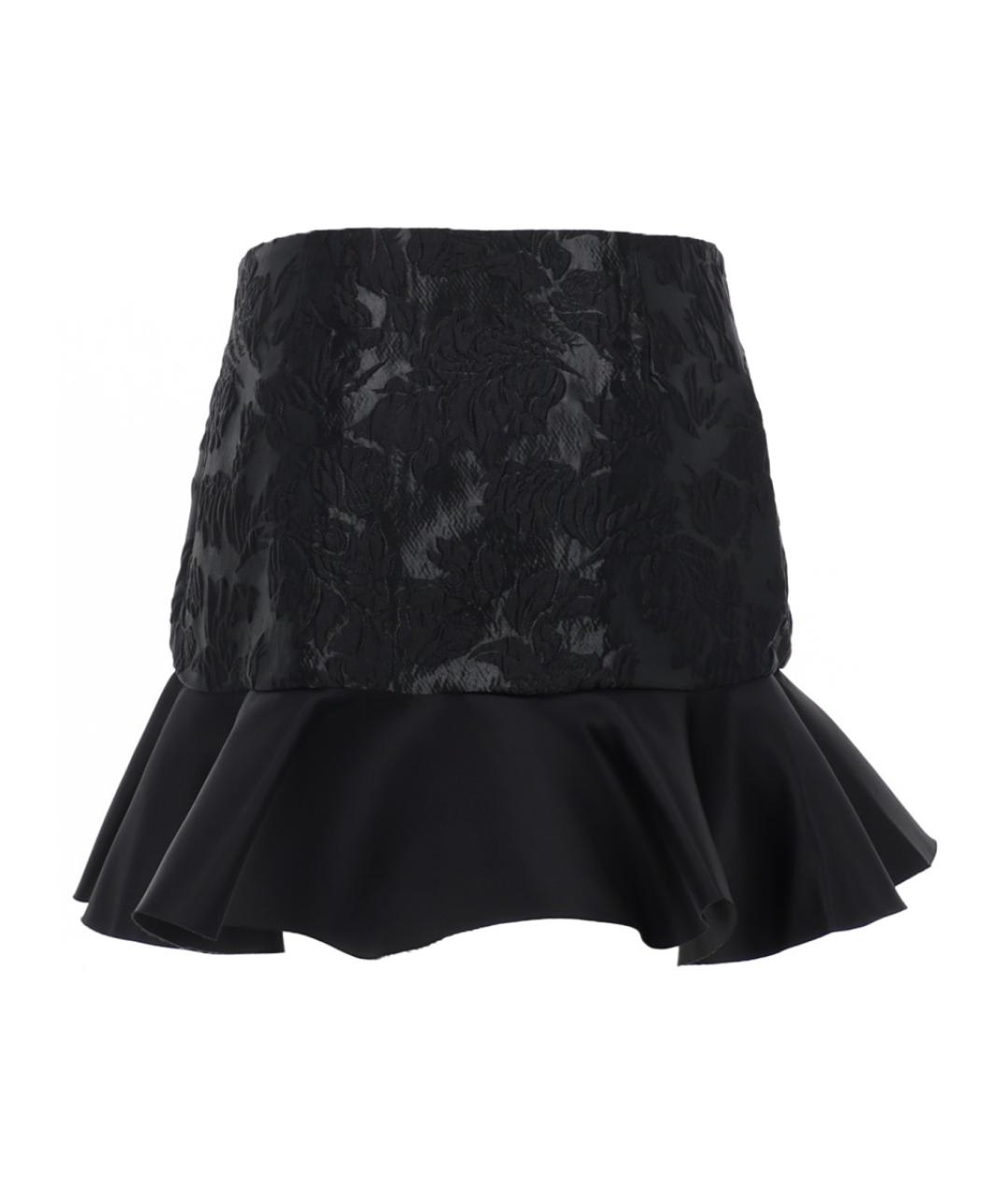 GANNI Черная полиэстеровая юбка мини, фото 2