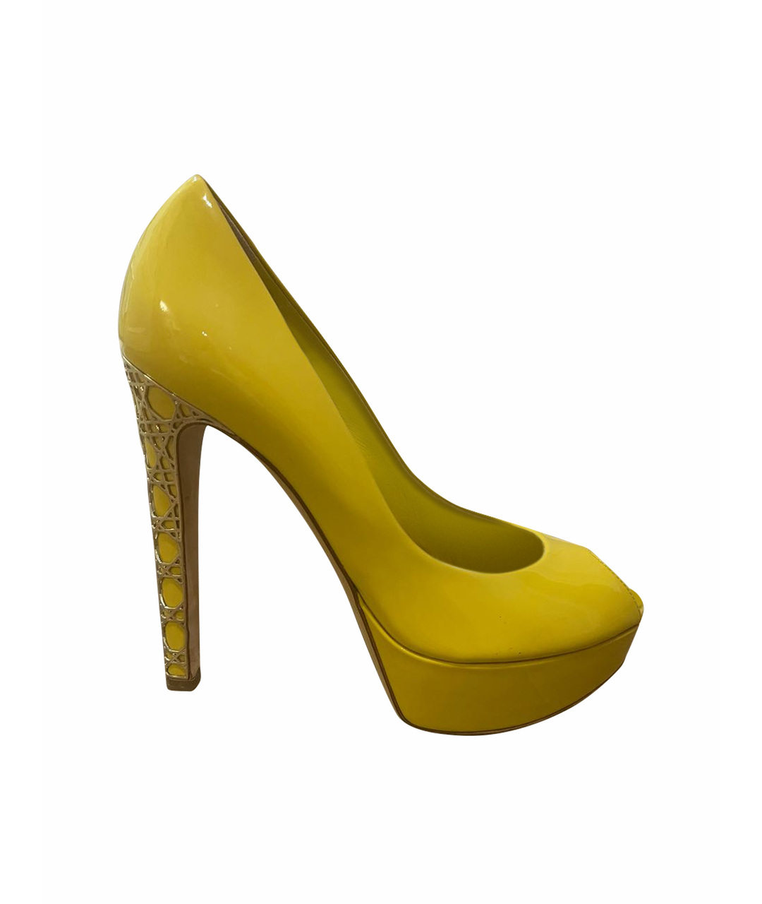 CHRISTIAN DIOR PRE-OWNED Желтые туфли из лакированной кожи, фото 1