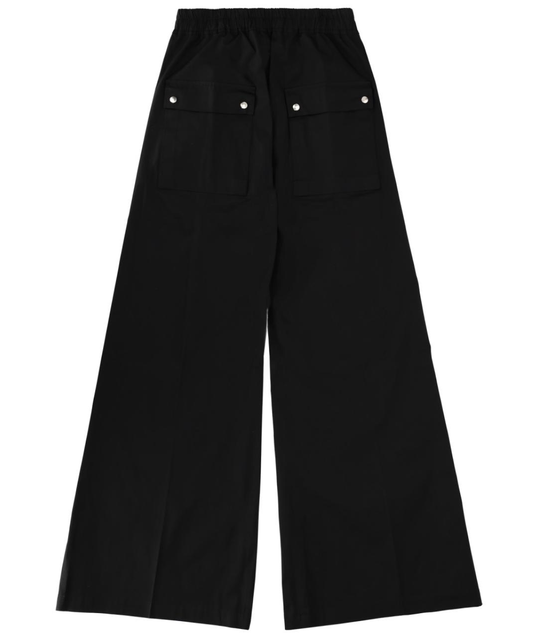 RICK OWENS Черные хлопковые повседневные брюки, фото 3