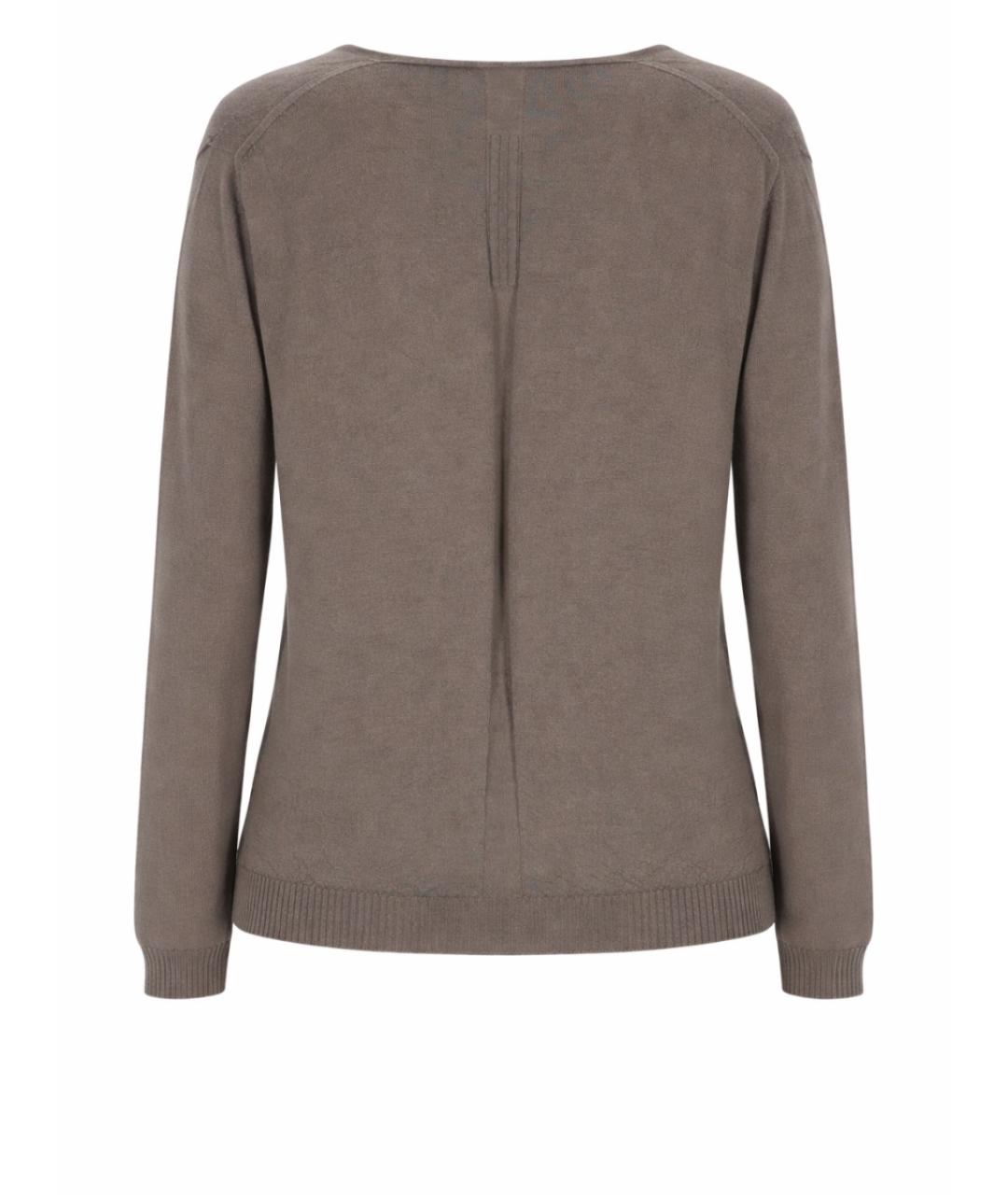 RICK OWENS Коричневый шерстяной джемпер / свитер, фото 3