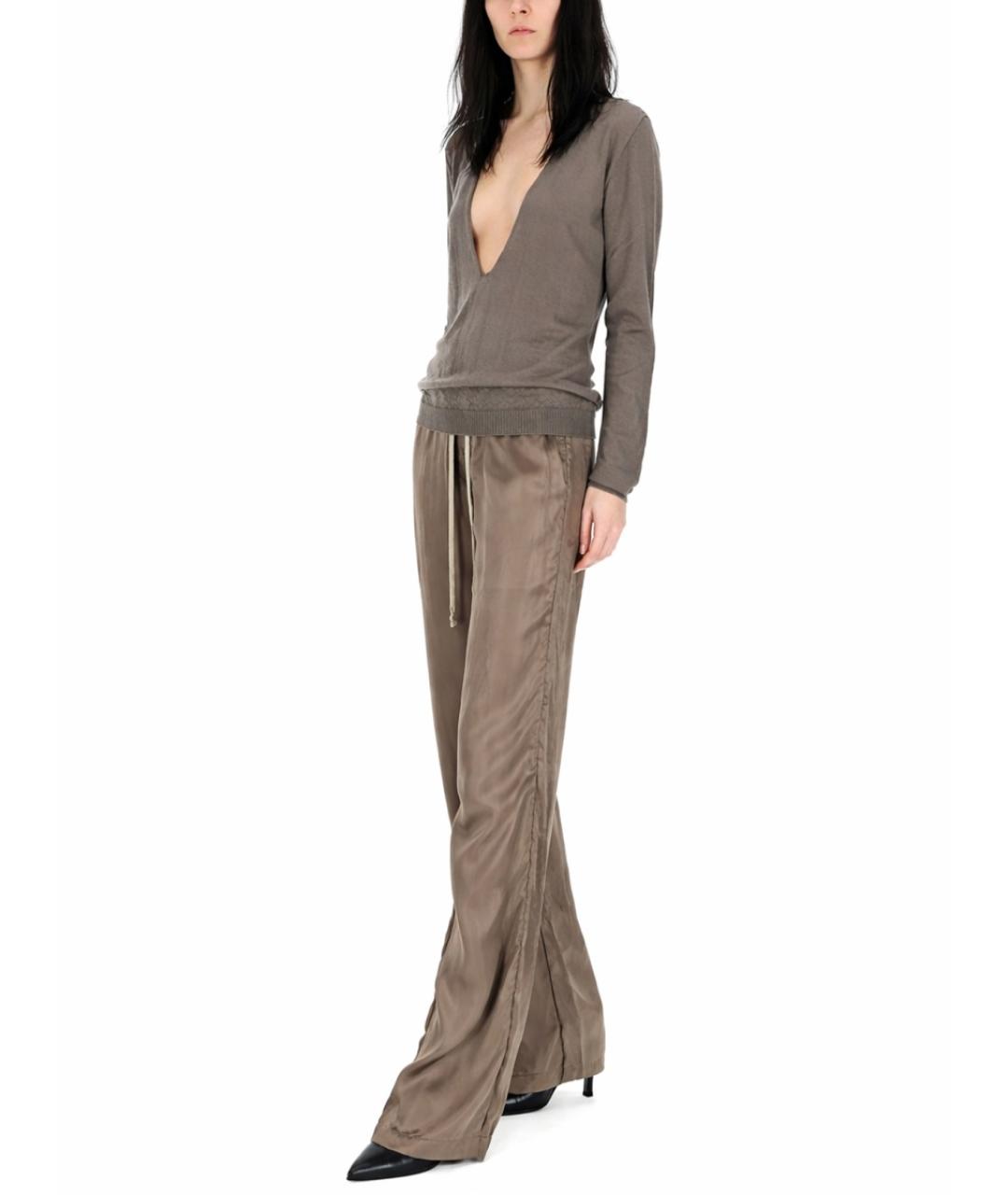 RICK OWENS Коричневый шерстяной джемпер / свитер, фото 2