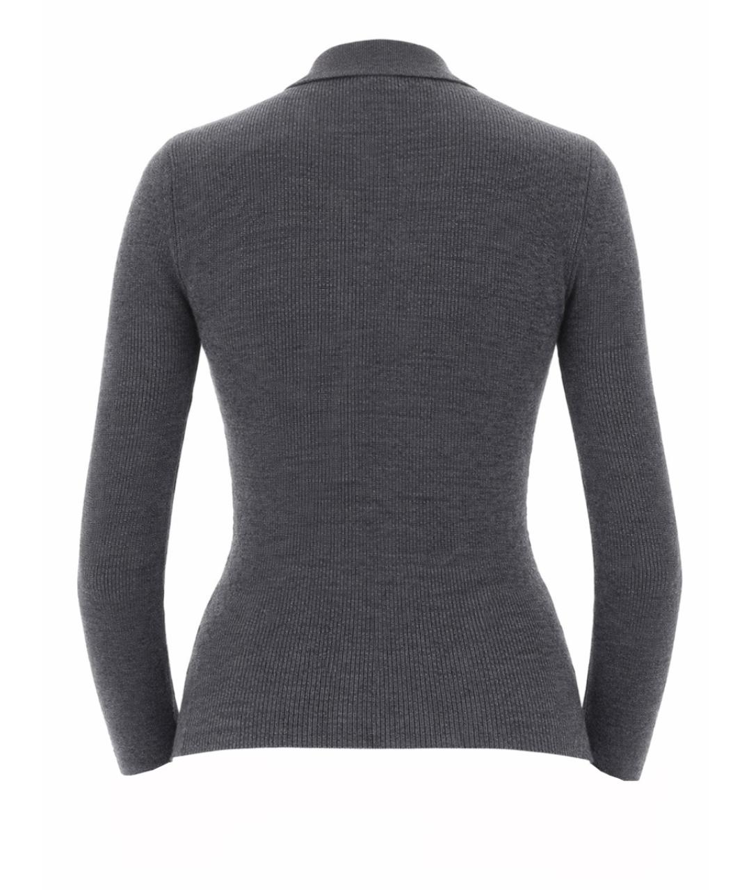 GANNI Серый шерстяной джемпер / свитер, фото 2