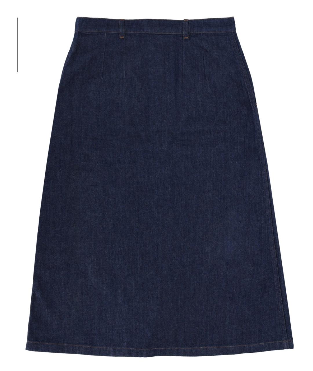 A.P.C. Синяя хлопковая юбка миди, фото 2