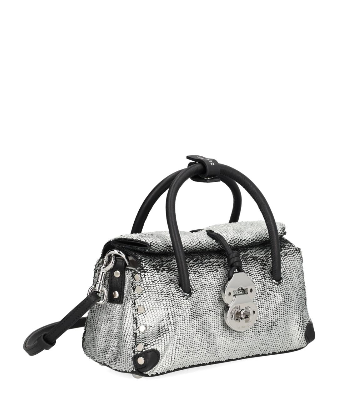 ZANELLATO Серебряная кожаная сумка через плечо, фото 2