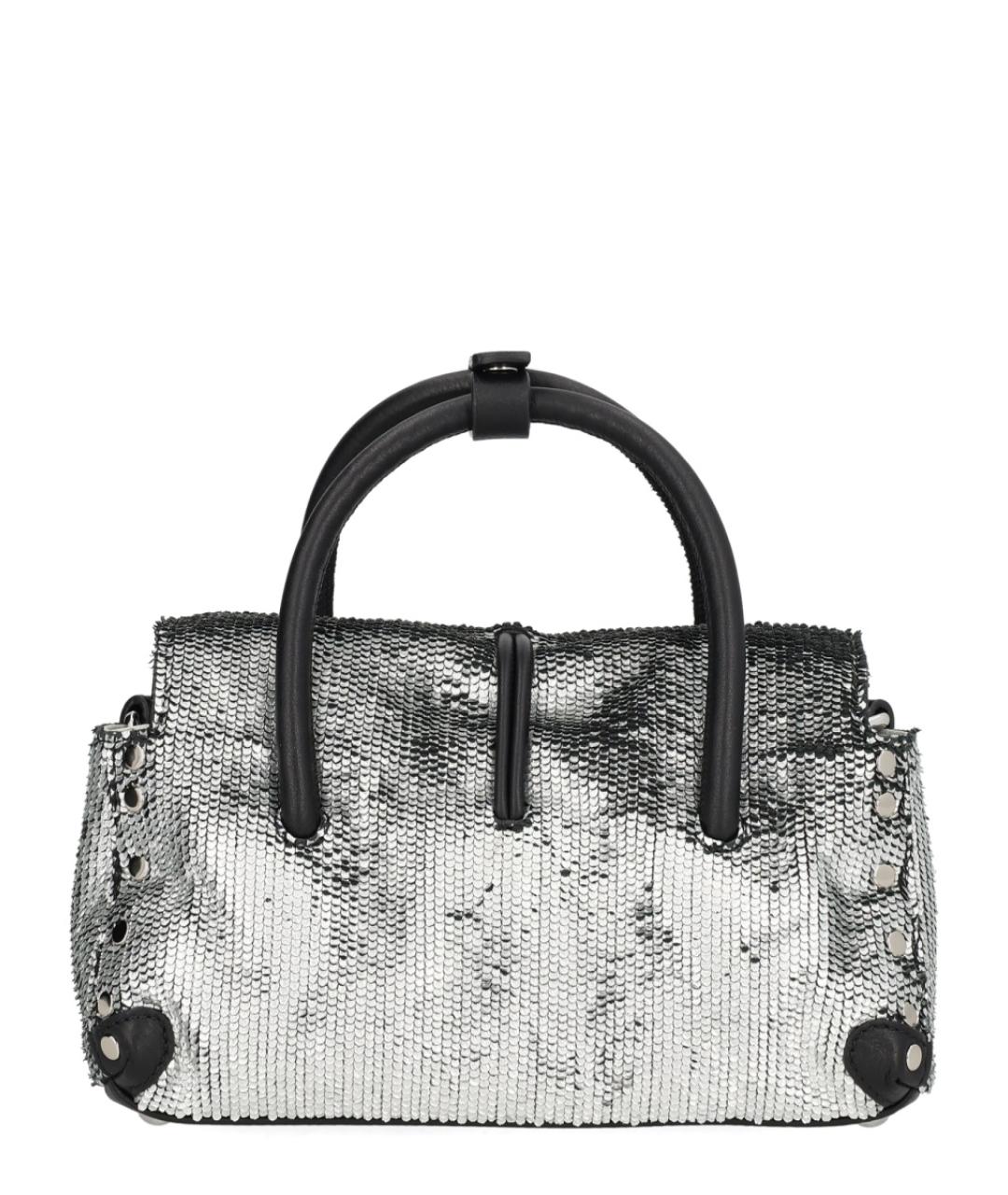 ZANELLATO Серебряная кожаная сумка через плечо, фото 3