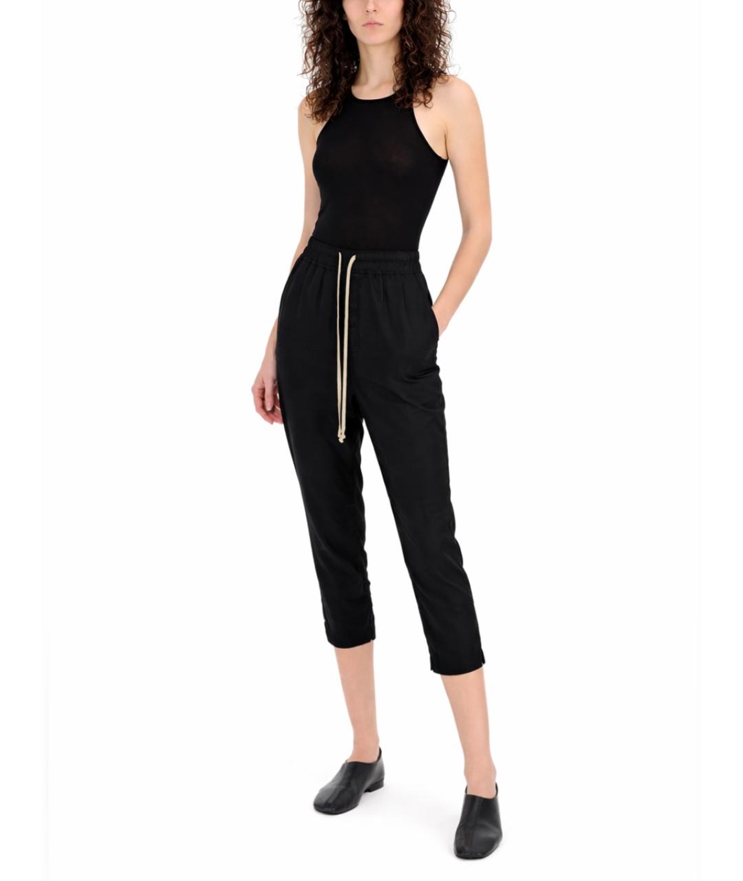 RICK OWENS Черные прямые брюки, фото 2