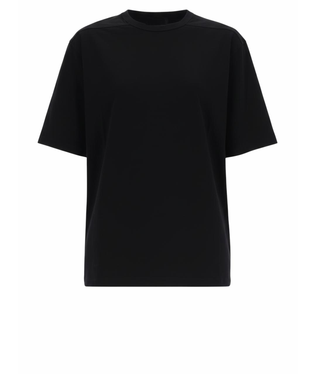 RICK OWENS Черная хлопковая футболка, фото 1