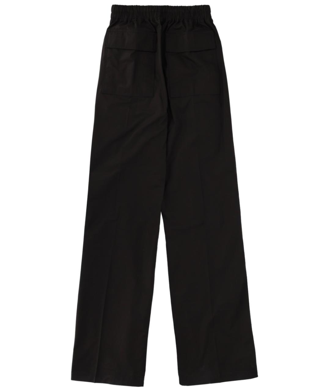RICK OWENS Черные хлопковые прямые брюки, фото 3