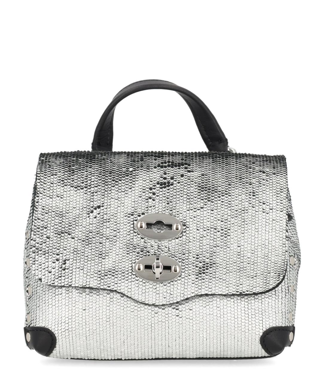 ZANELLATO Серебряная кожаная сумка с короткими ручками, фото 1