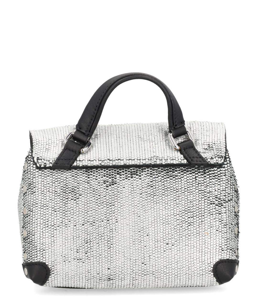 ZANELLATO Серебряная кожаная сумка с короткими ручками, фото 3