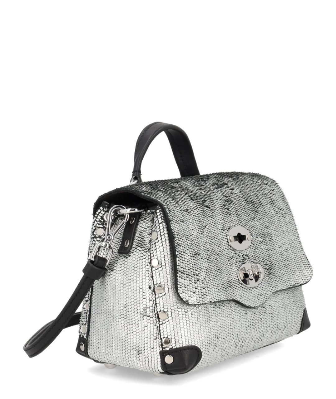 ZANELLATO Серебряная кожаная сумка с короткими ручками, фото 2