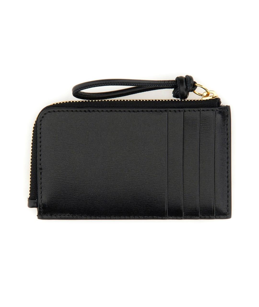 JIL SANDER Черный кожаный кошелек, фото 2