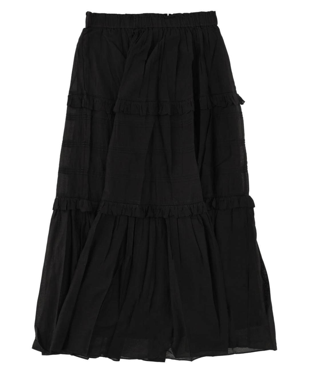 ISABEL MARANT ETOILE Черная хлопковая юбка миди, фото 2