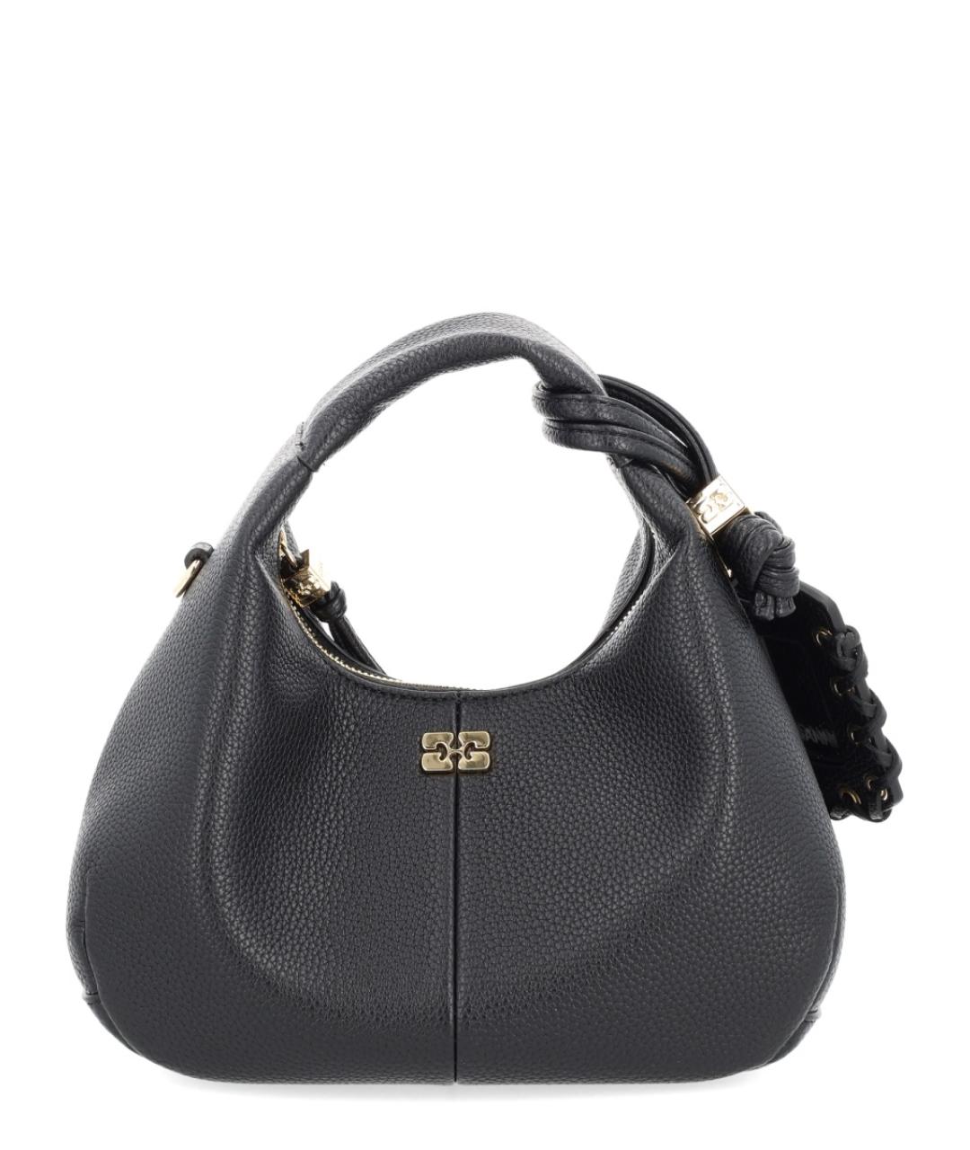 GANNI Черная сумка через плечо из искусственной кожи, фото 1