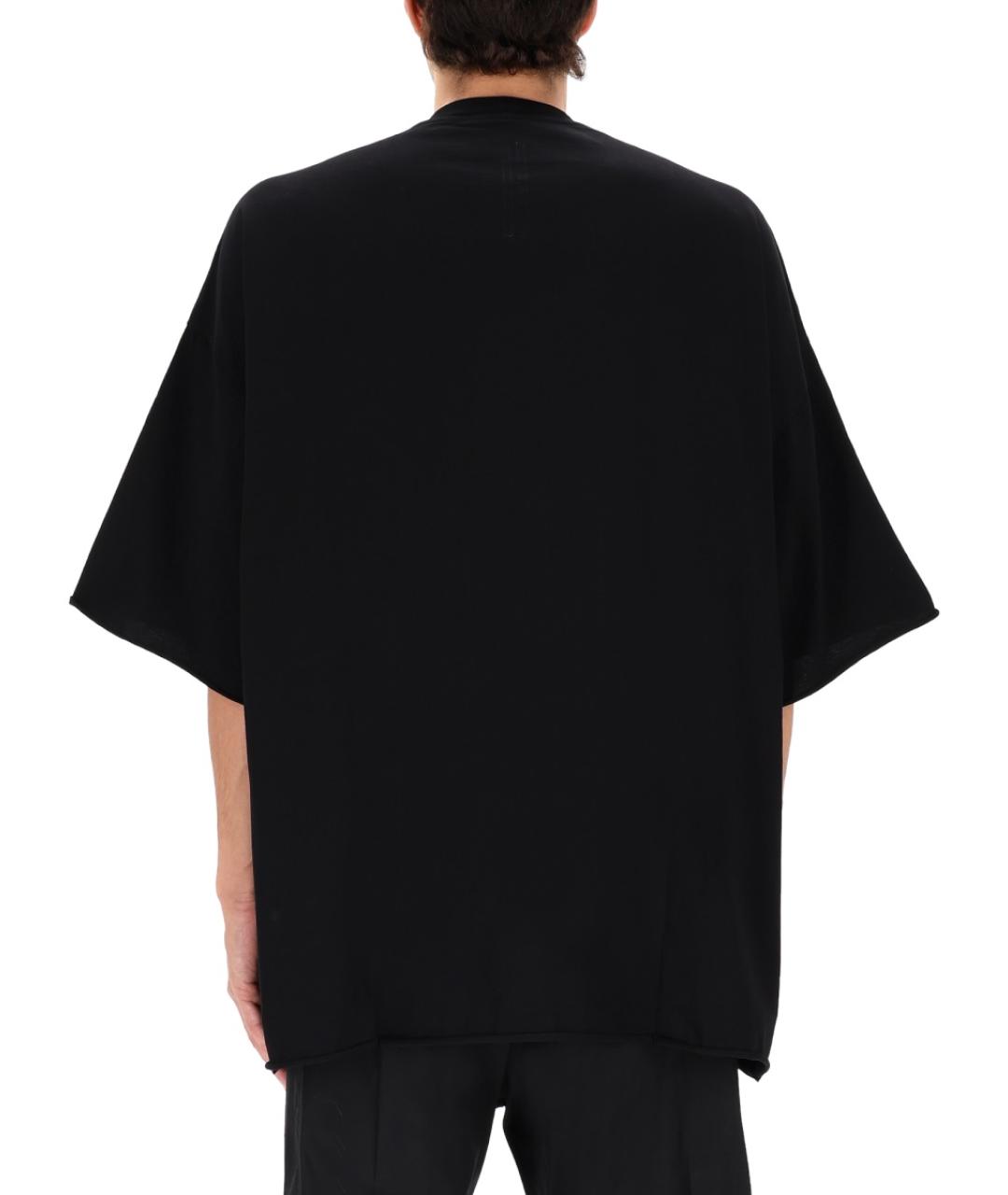 RICK OWENS Черная хлопковая футболка, фото 5