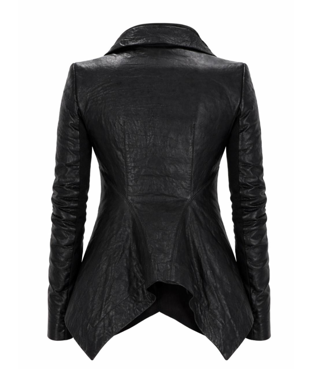 RICK OWENS Черный кожаный жакет/пиджак, фото 3