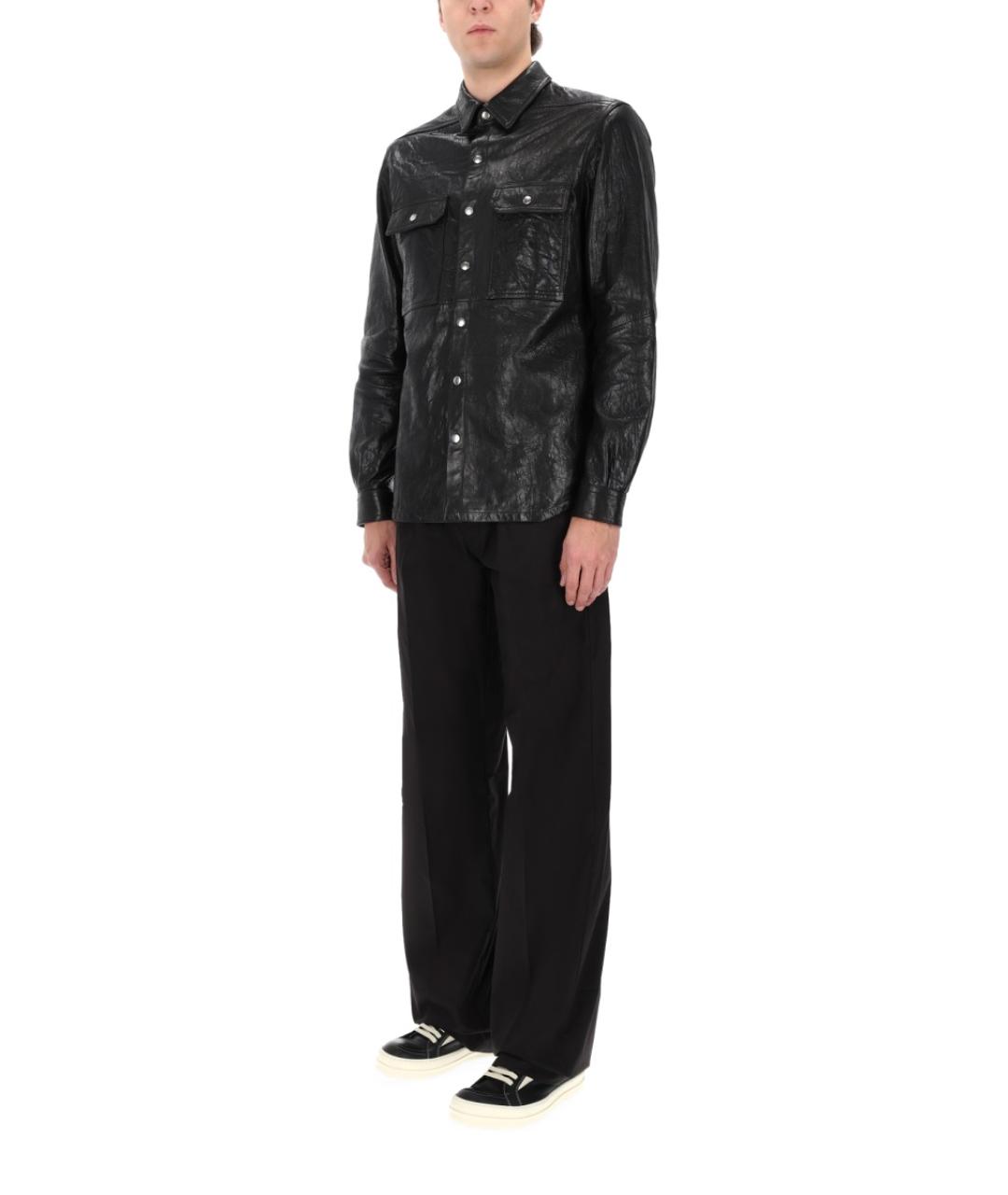 RICK OWENS Черная кэжуал рубашка, фото 2