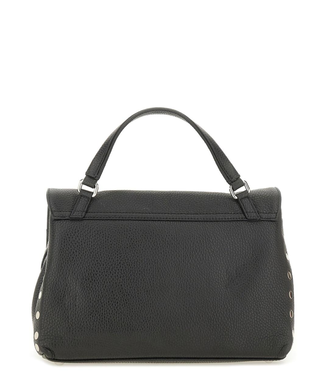 ZANELLATO Черная кожаная сумка с короткими ручками, фото 2