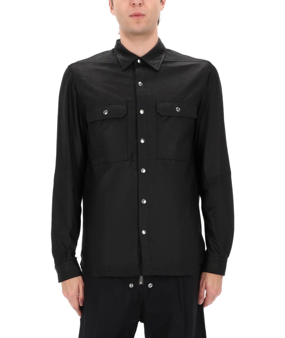 RICK OWENS Черная кэжуал рубашка, фото 3