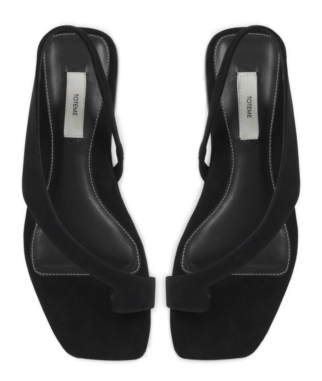 TOTEME Черные кожаные сандалии, фото 5