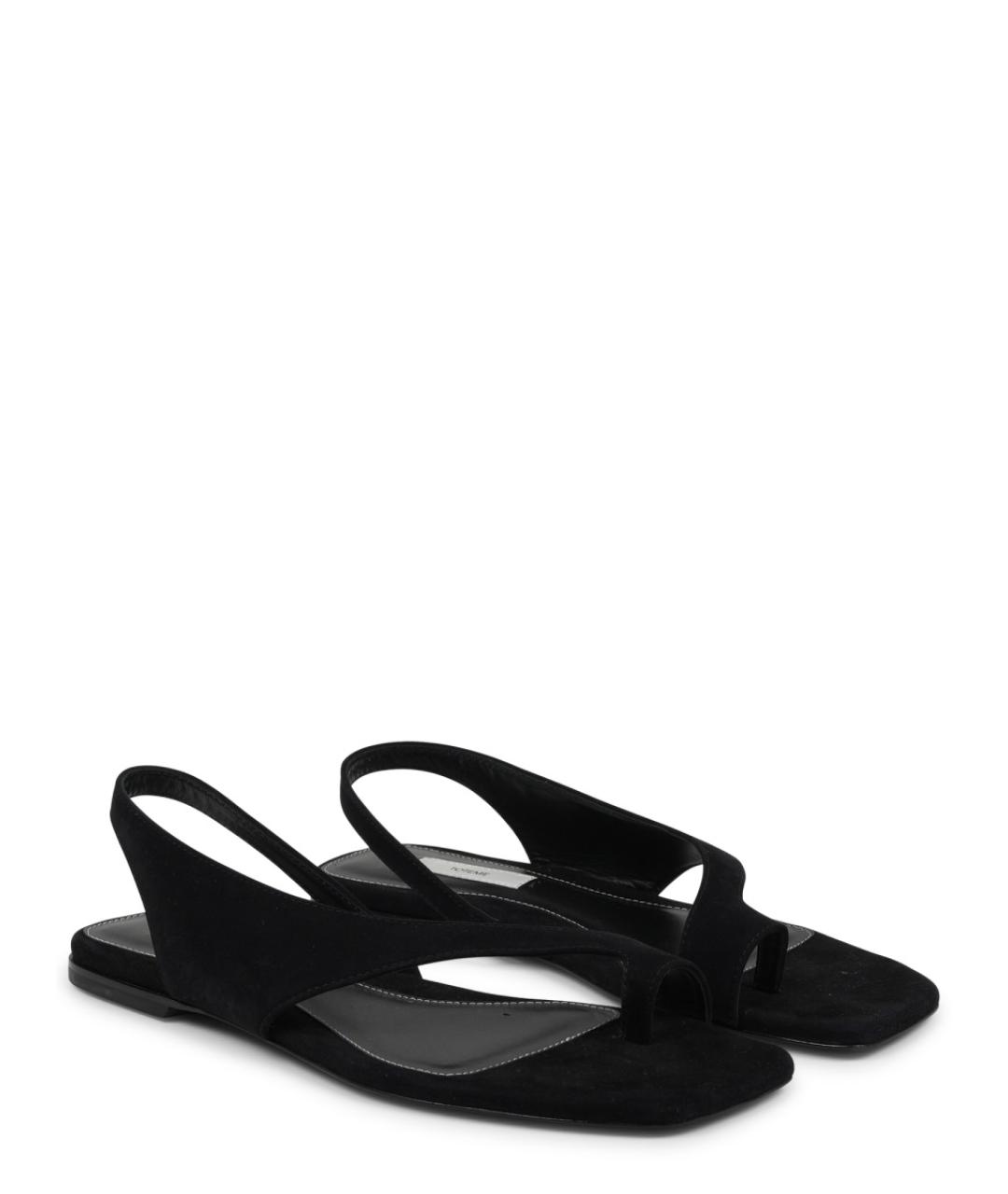 TOTEME Черные кожаные сандалии, фото 2