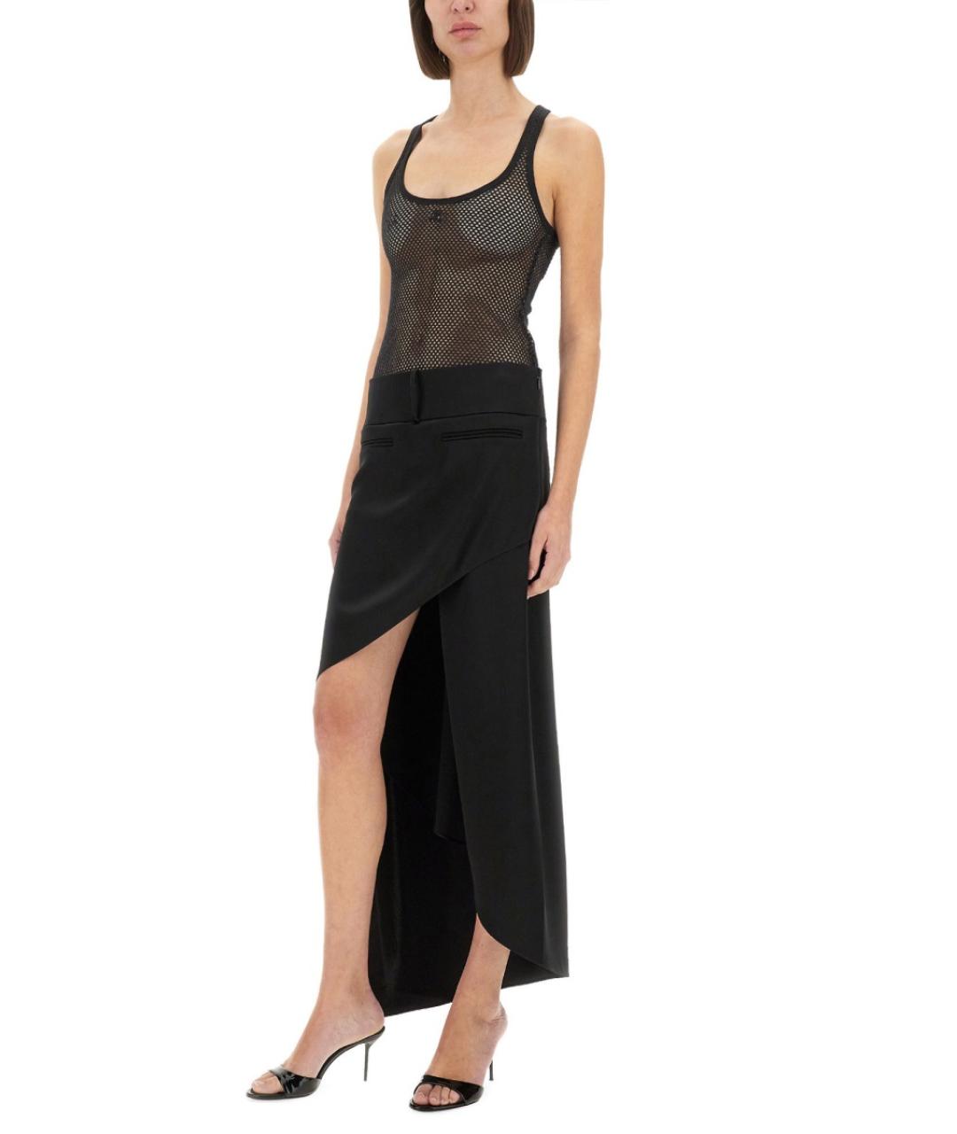 COURREGES Черная ацетатная юбка миди, фото 2