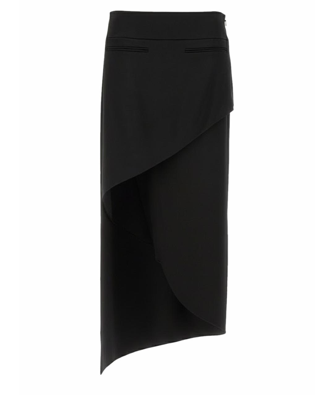 COURREGES Черная ацетатная юбка миди, фото 1