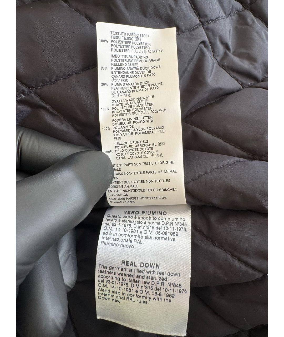 DSQUARED2 Черный полиэстеровый пуховик, фото 7