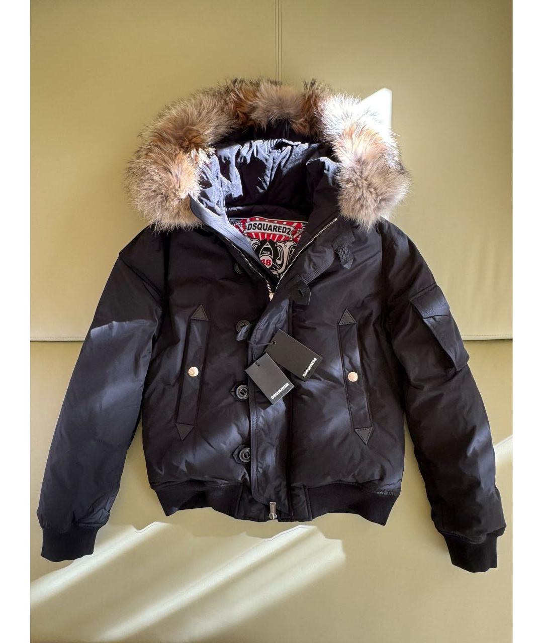 DSQUARED2 Черный полиэстеровый пуховик, фото 9