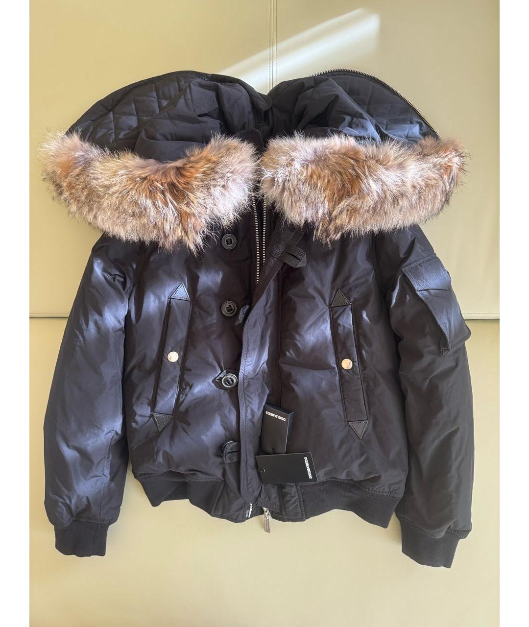 DSQUARED2 Черный полиэстеровый пуховик, фото 3