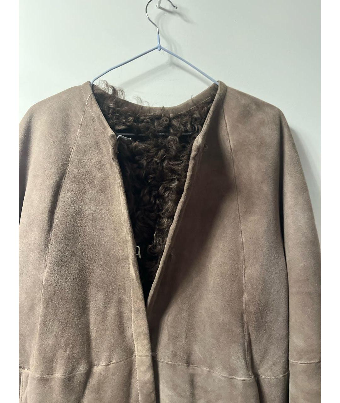 ALEXANDER TEREKHOV Бежевая замшевая дубленка, фото 3