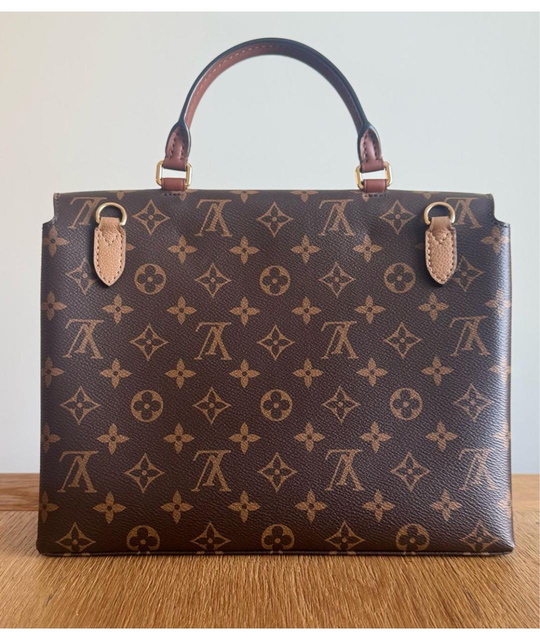 LOUIS VUITTON Коричневая сумка с короткими ручками, фото 3