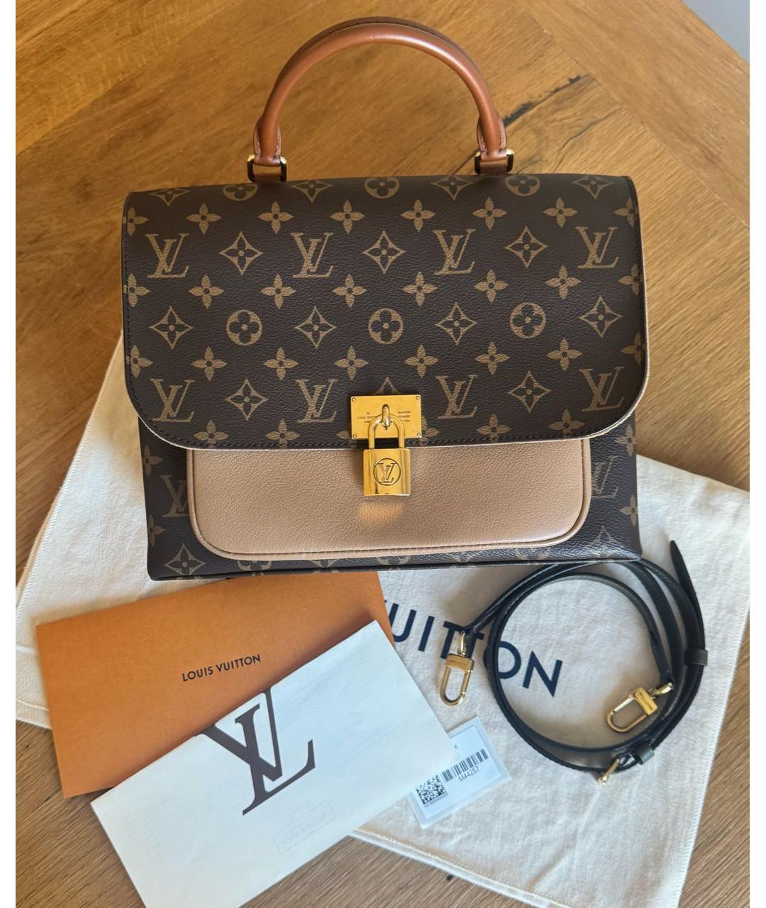 LOUIS VUITTON Коричневая сумка с короткими ручками, фото 2