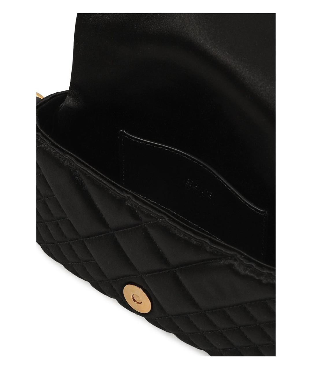 VERSACE Черная шелковая сумка с короткими ручками, фото 4