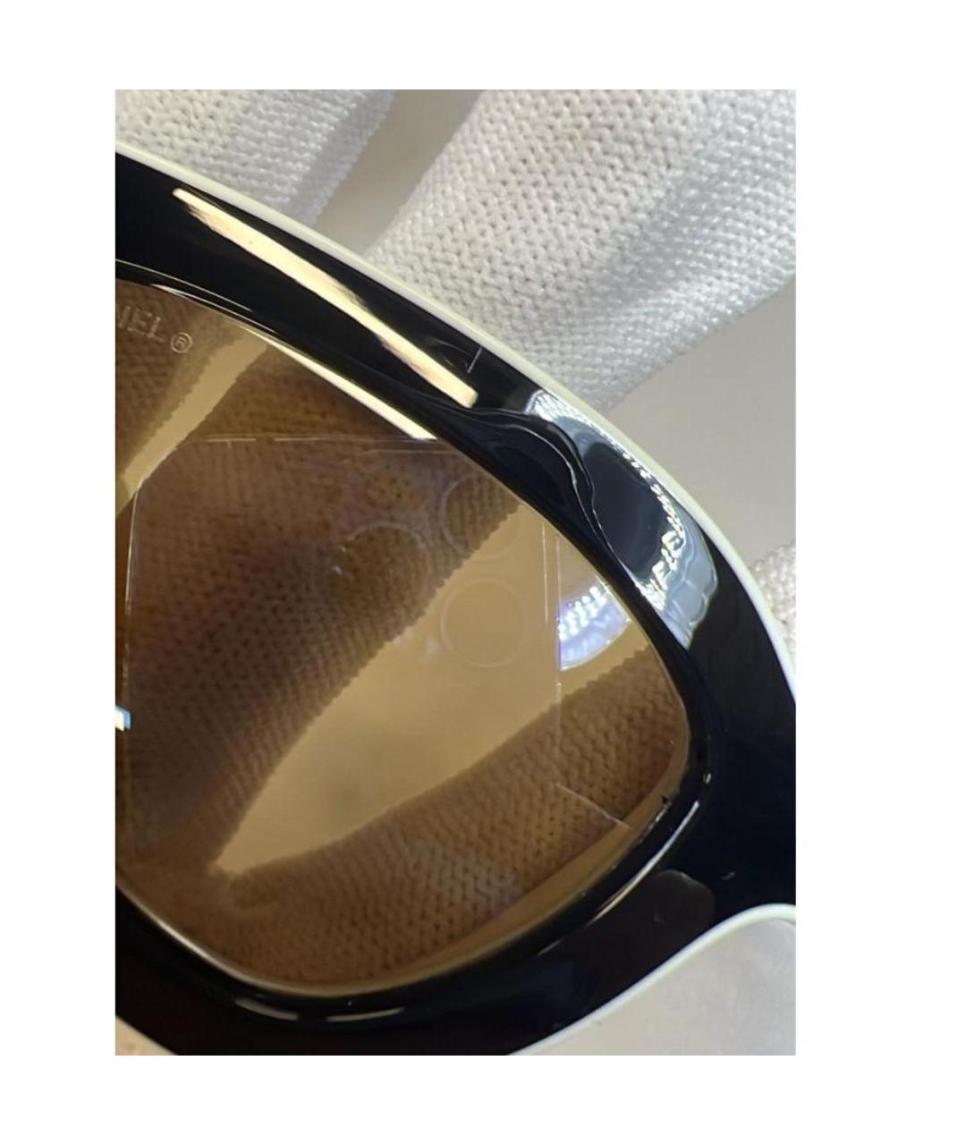 CHANEL Черные пластиковые солнцезащитные очки, фото 3