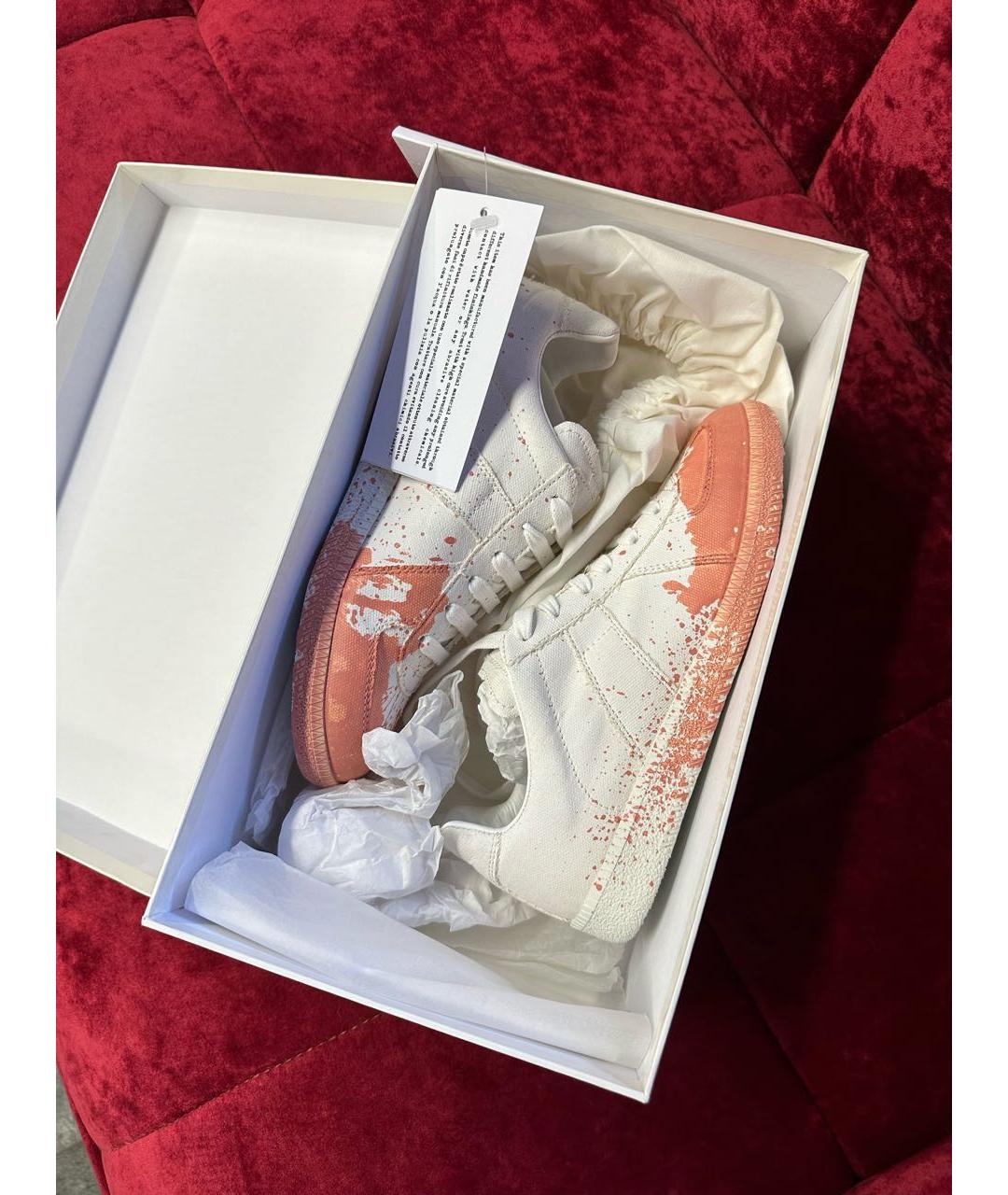 MAISON MARGIELA Белые текстильные кеды, фото 3