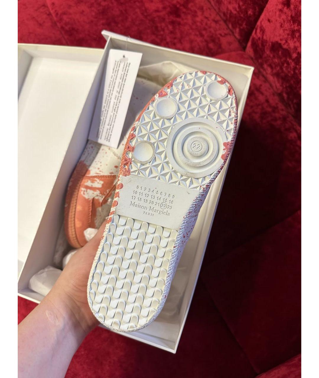 MAISON MARGIELA Белые текстильные кеды, фото 5