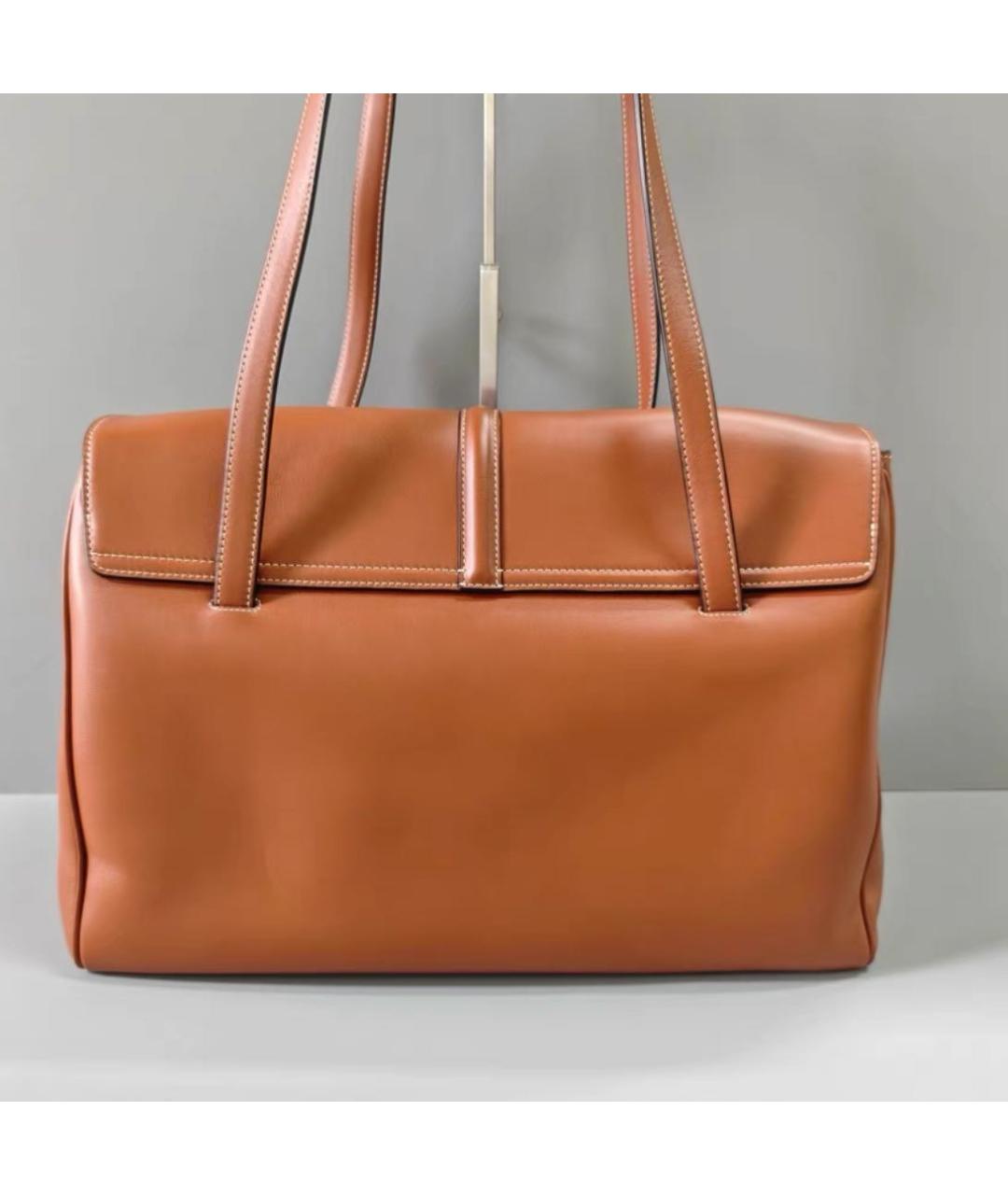 CELINE Коричневая кожаная сумка через плечо, фото 5