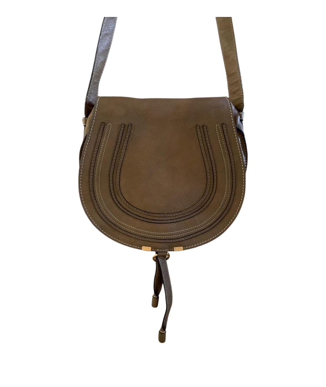 CHLOE Бежевая кожаная сумка через плечо, фото 1