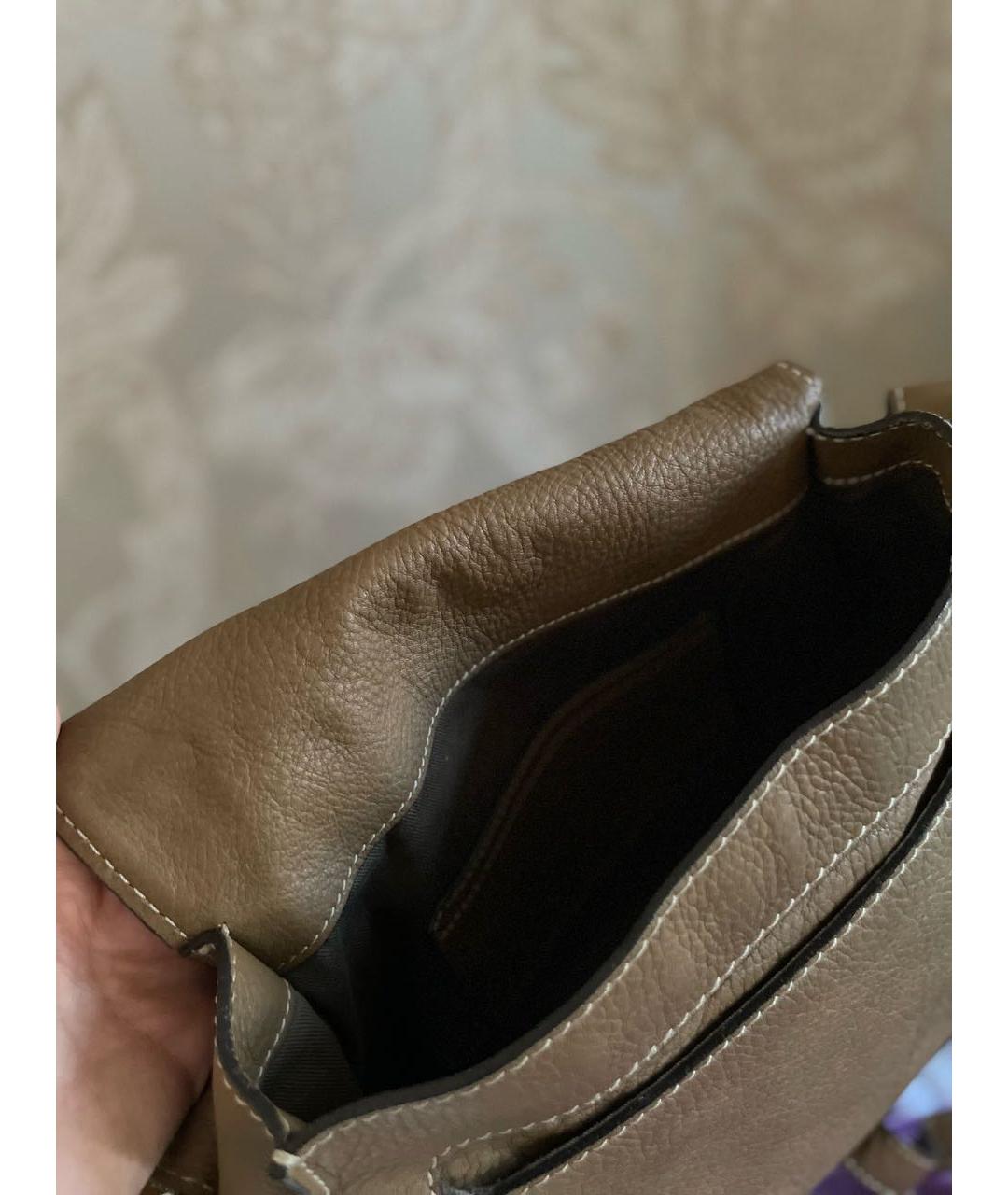 CHLOE Бежевая кожаная сумка через плечо, фото 4