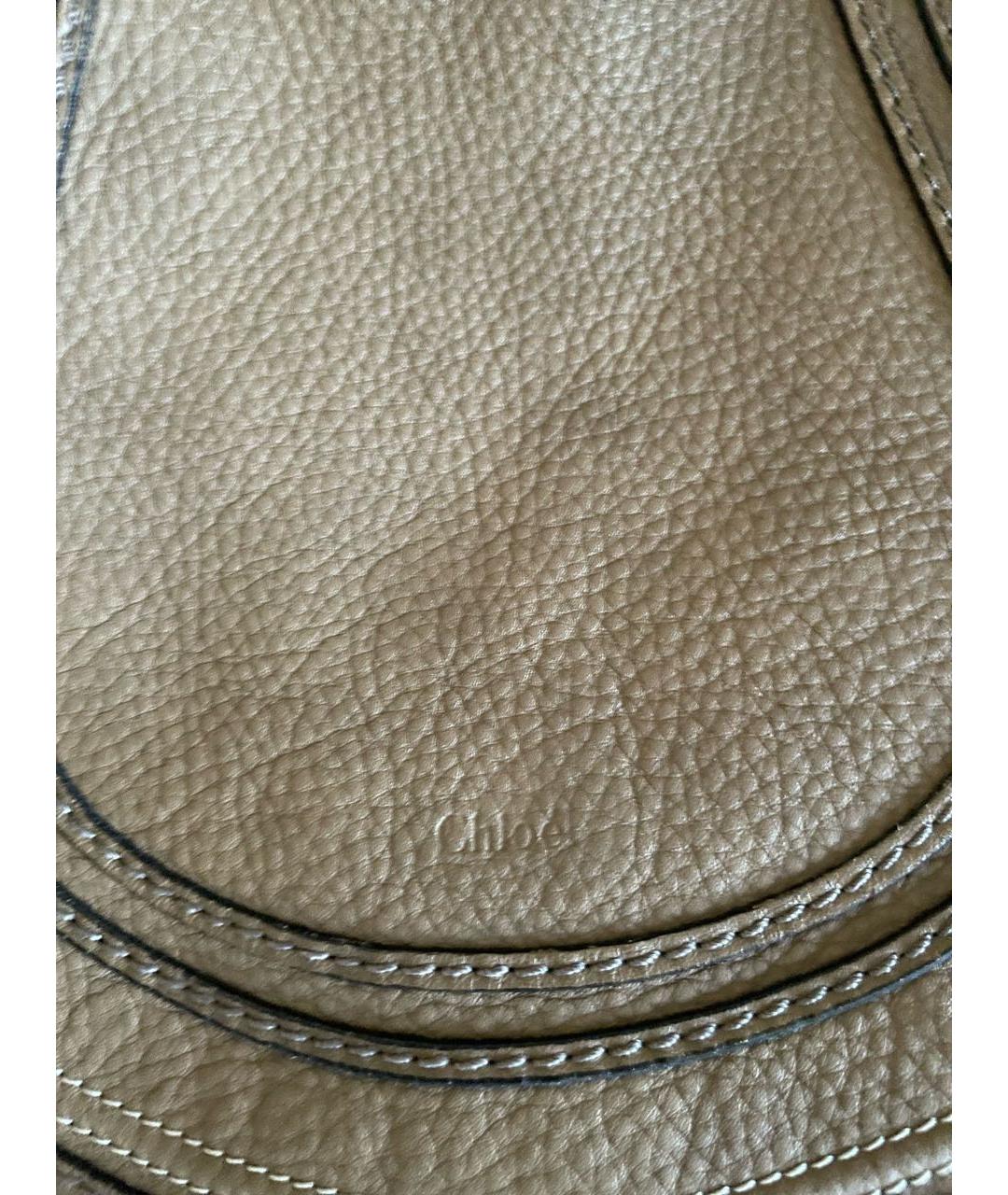 CHLOE Бежевая кожаная сумка через плечо, фото 5