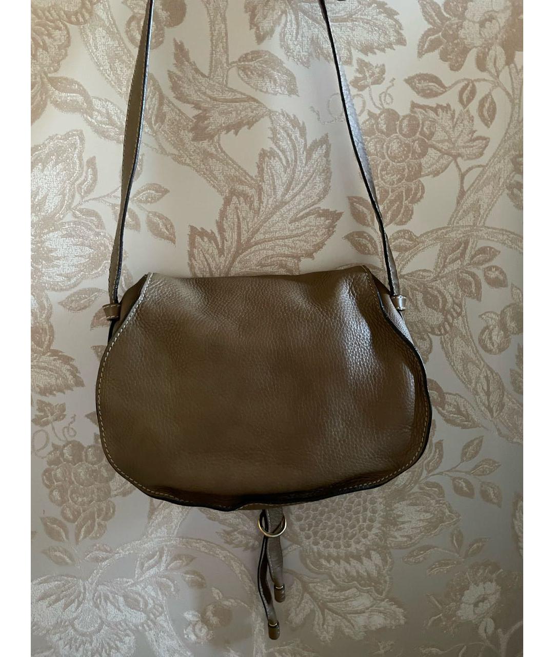 CHLOE Бежевая кожаная сумка через плечо, фото 3