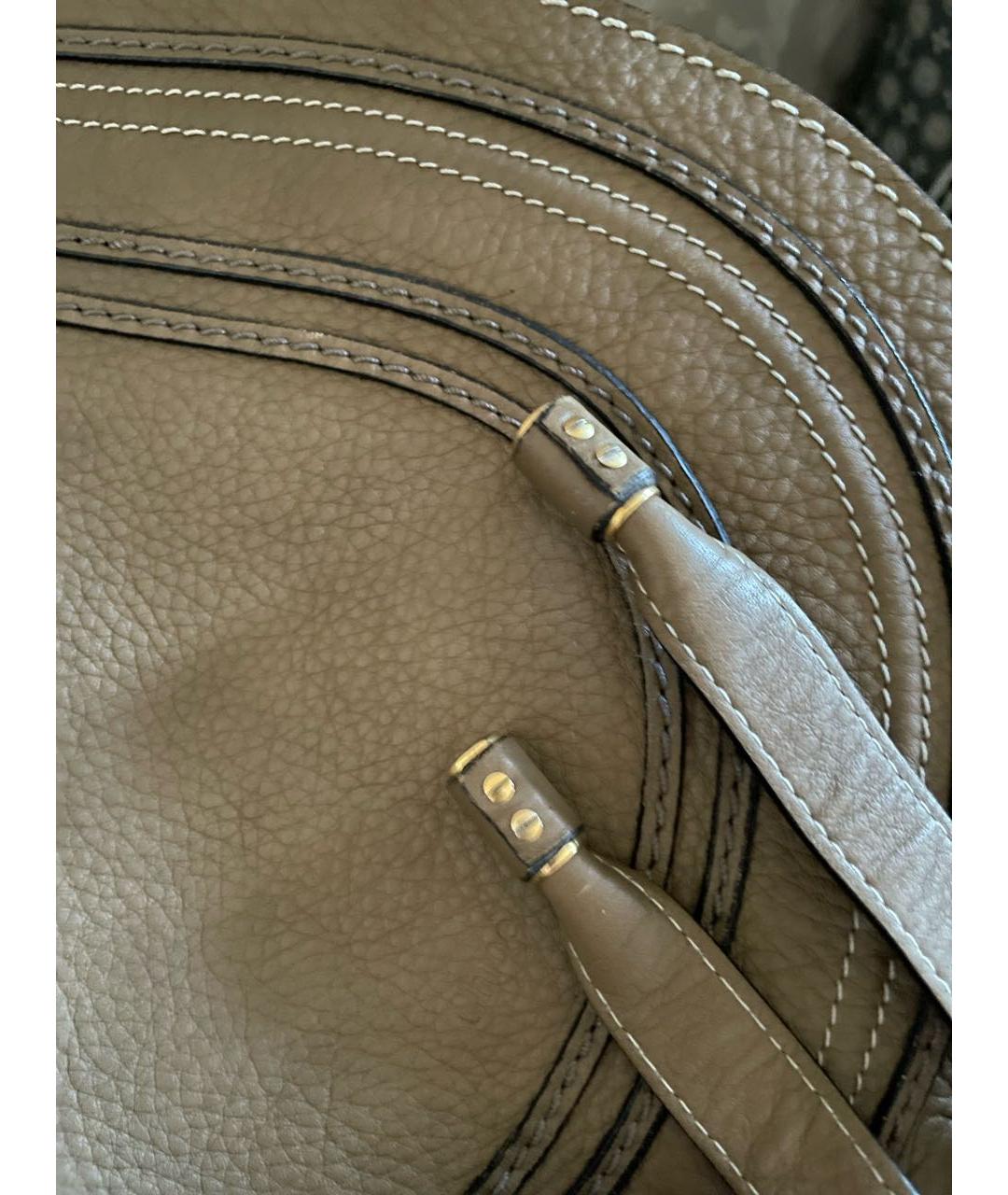 CHLOE Бежевая кожаная сумка через плечо, фото 7