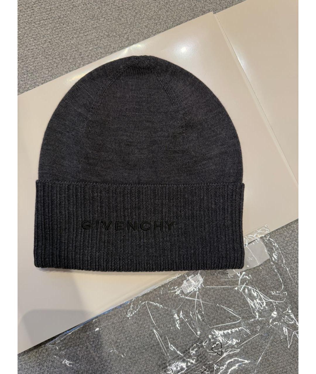 GIVENCHY Серая шерстяная шапка, фото 5