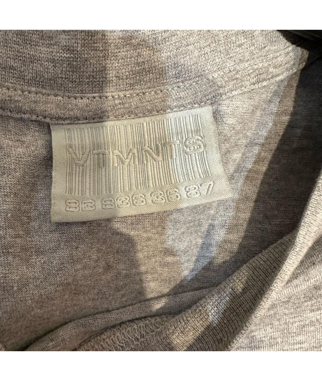 VETEMENTS Серая хлопковая футболка, фото 3